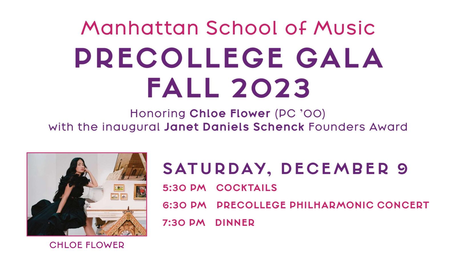 2023 Precollege Gala Manhattan School of Music